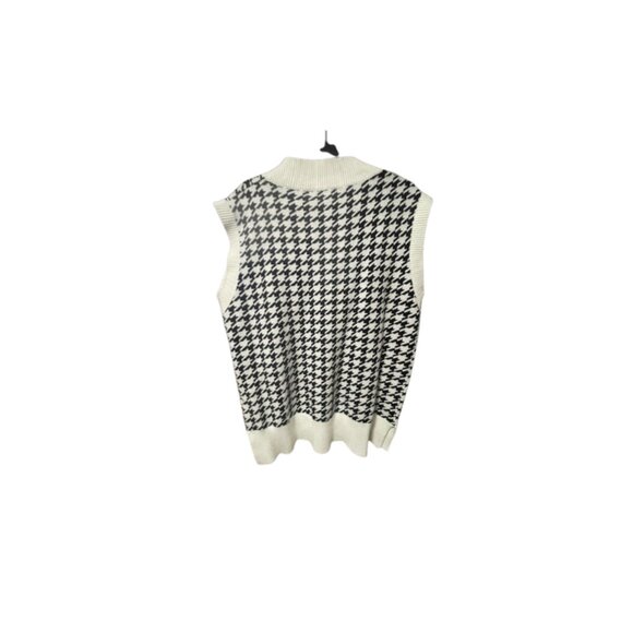 Womens Simplee houndstooth sweater vest OS - Picture 3 of 3